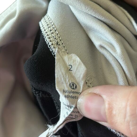 Lululemon Run: Ice Queen Pant Black Polar Cream Tight Reflective Zipper RARE - Picture 4 of 4